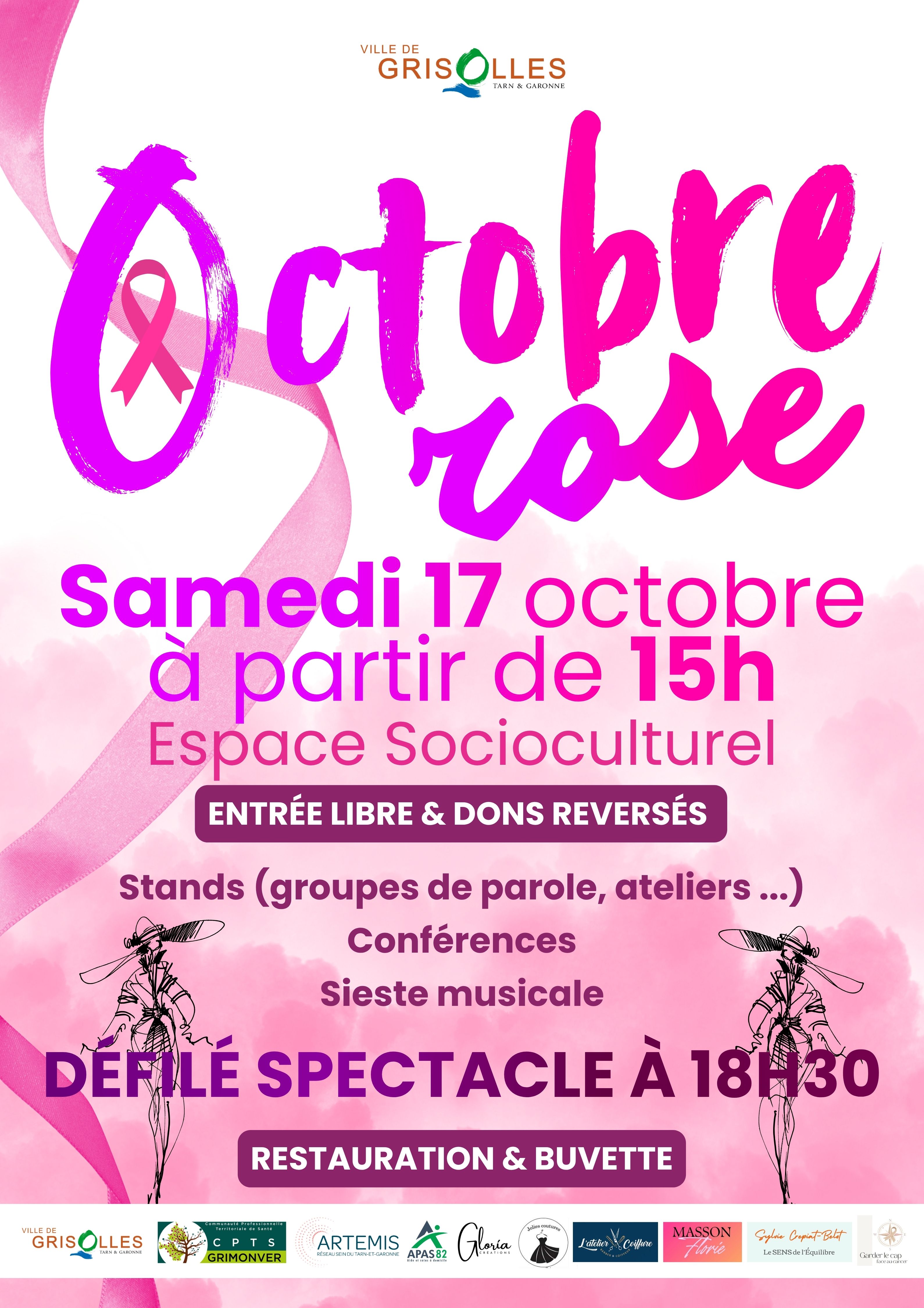 Octobre rose défilé Grisolles Octobre 2026