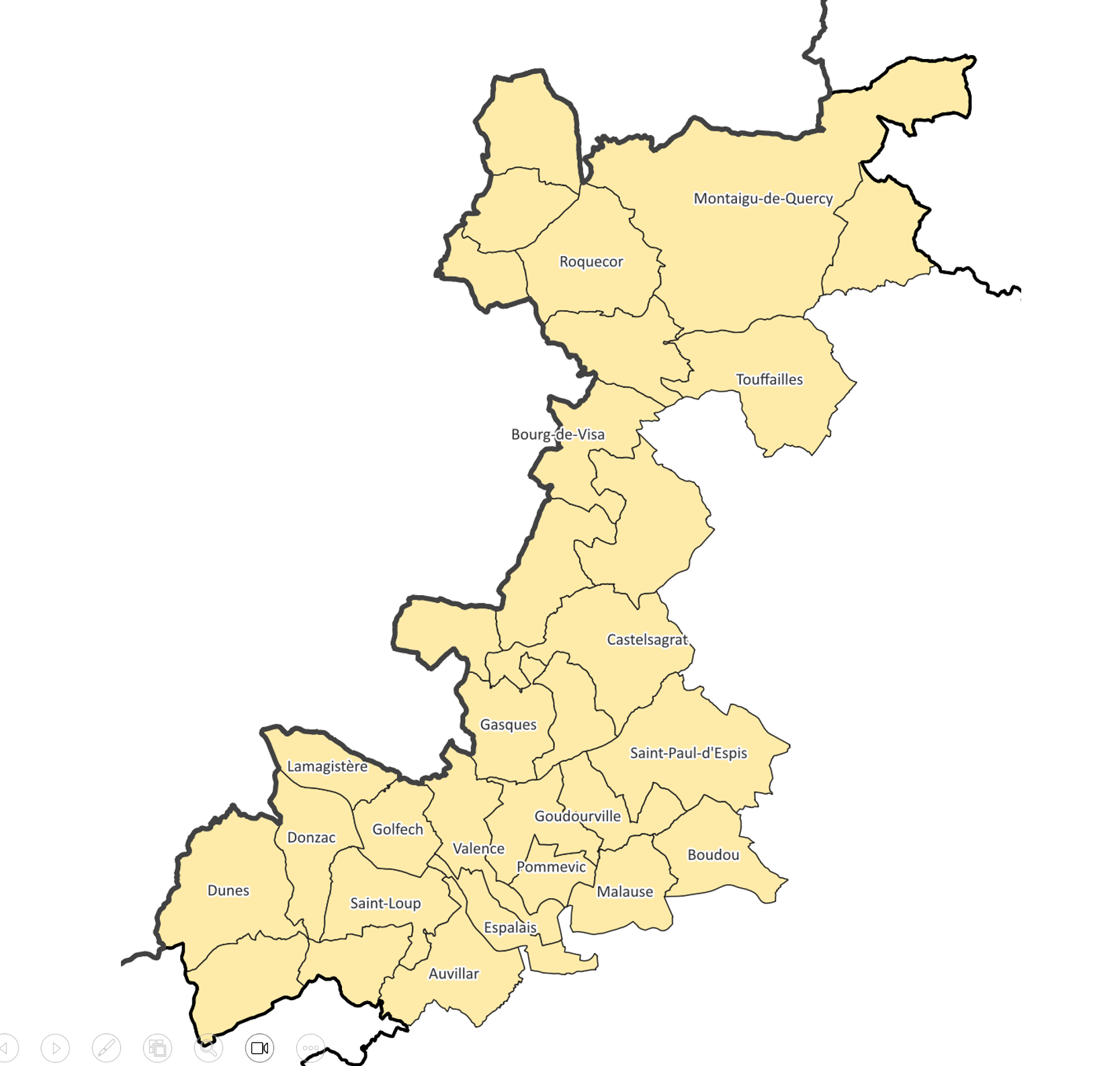 Carte CPTS Quercy en deux Rives